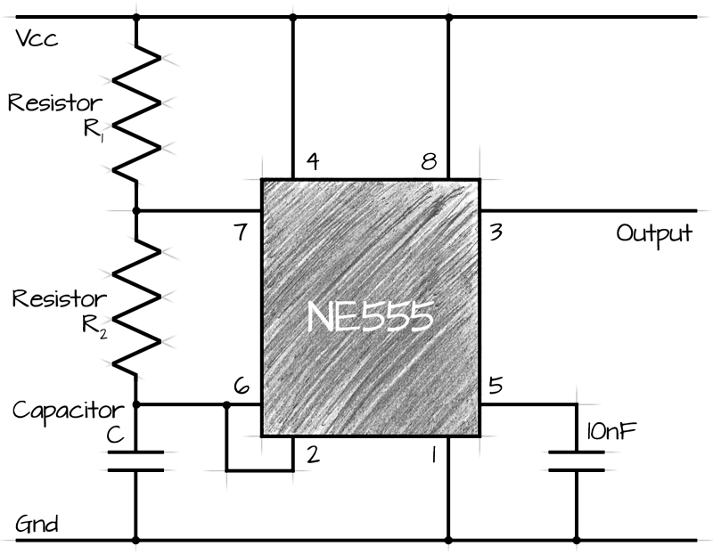 555 Ne555 Astable Circuit Calculator